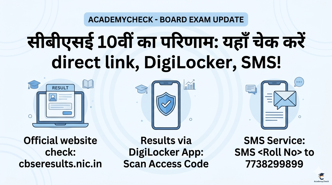 CBSE 10th Result 2026 LIVE: सीबीएसई बोर्ड 10वीं रिजल्ट आज? यहाँ देखें डायरेक्ट लिंक